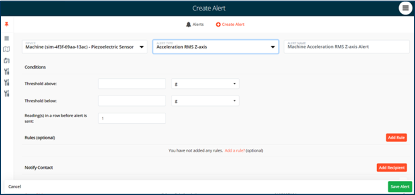 Asset Essential Create an Alert with IoT